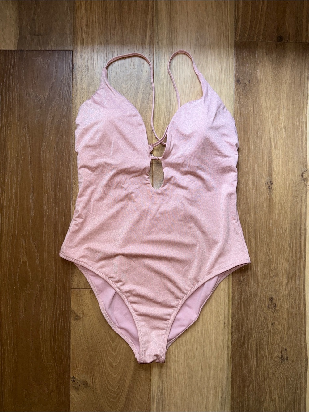 🐚Shade & Shore High Shine Plunge OnePiece Swimsuit, Size XLarge